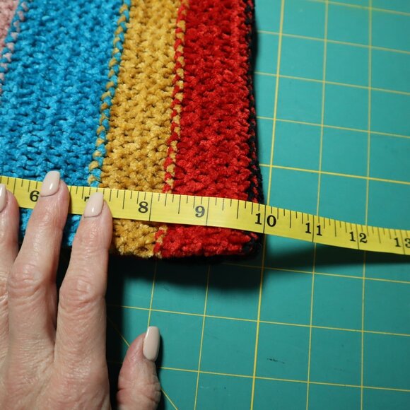 Chenille Crochet Beanie Unisex O/S Kidcore Soft Girl Boho Casual Streetwear Ski - Picture 8 of 9